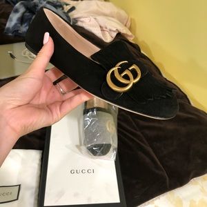 Gucci Marmont Suede Ballet flats Gg BRAND NEW